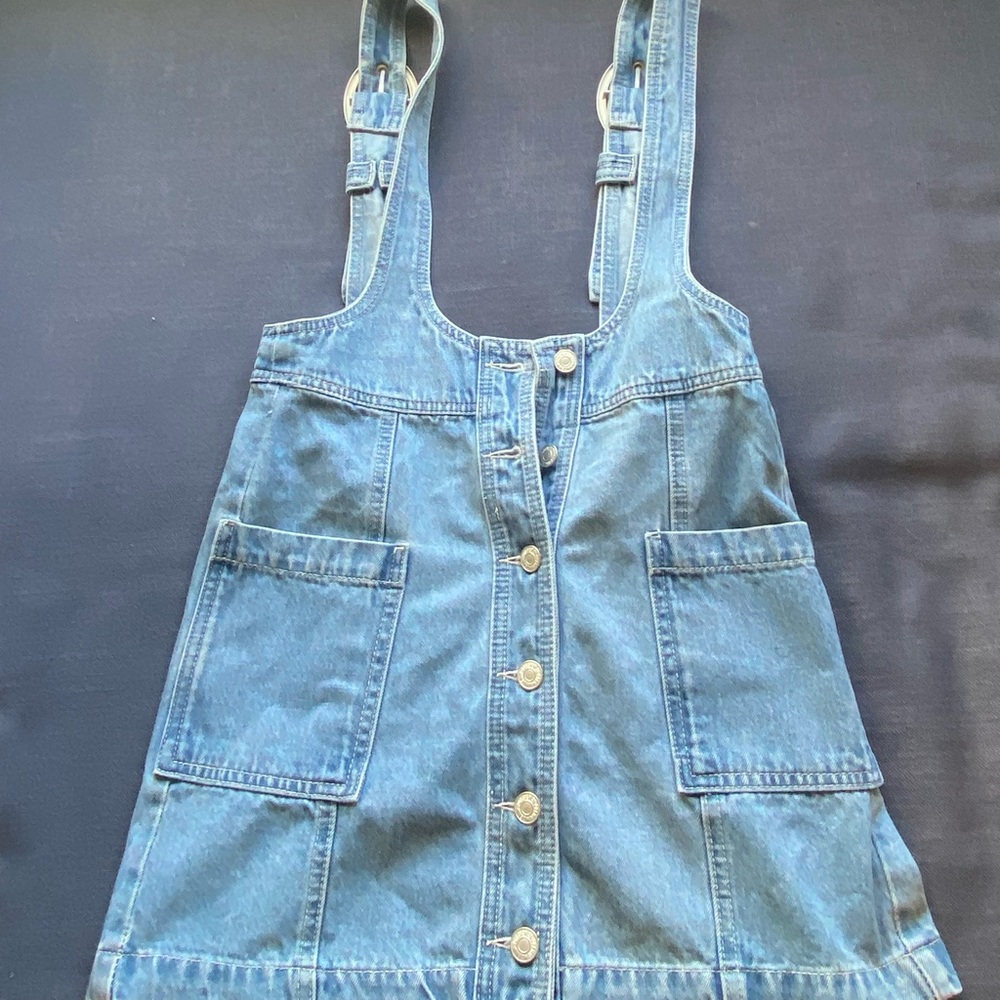Overall denim dress